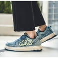 thumbnail image 4 of Men’s Casual Retro Canvas Sneakers, Breathable Denim-Style Thick Sole Shoes, Lightweight Lace-Up Walking Sneakers, Streetwear Fashion Travel Comfort Shoes for Daily Wear, 4 of 10