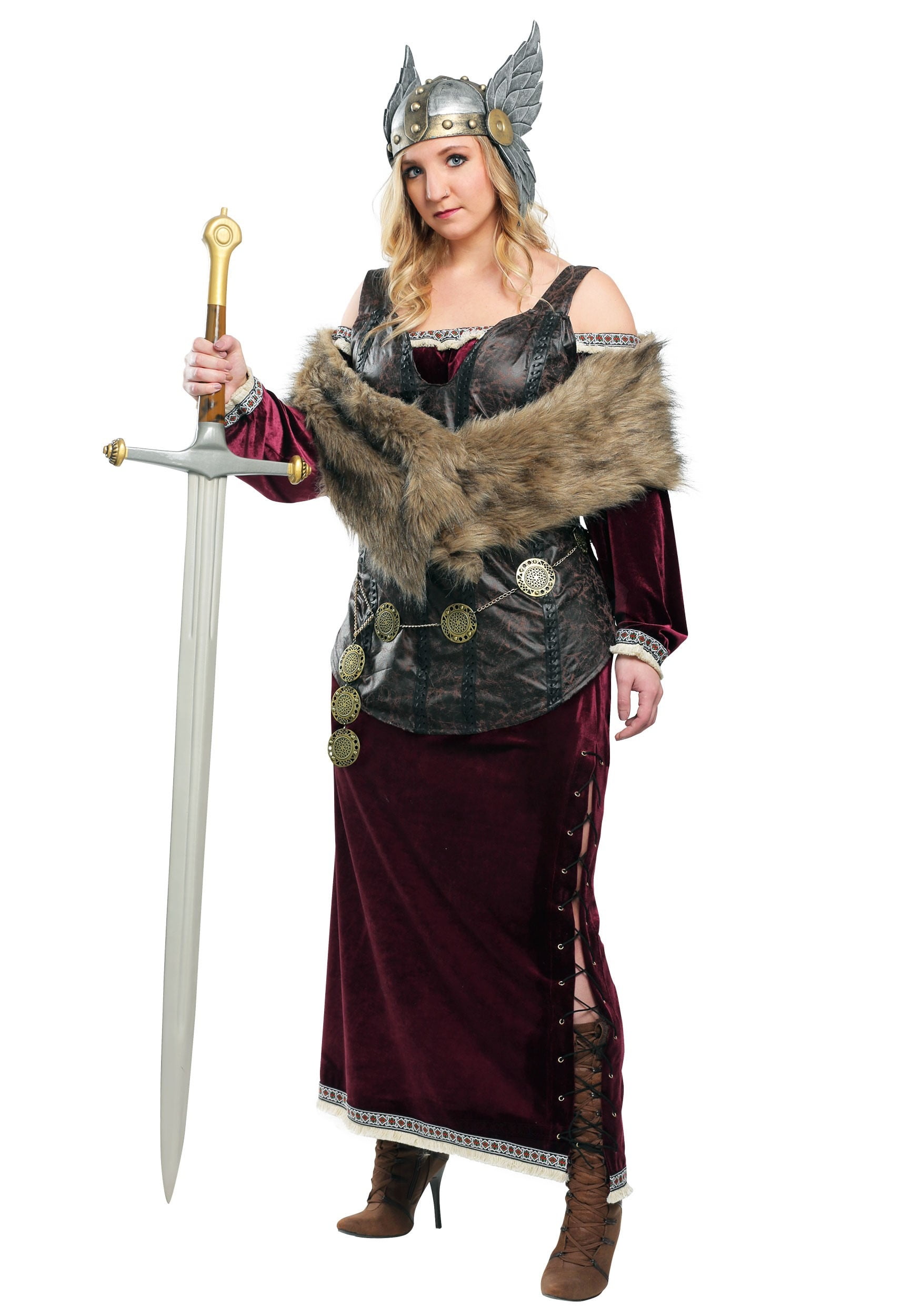 Womens Viking Vixen Halloween Costume