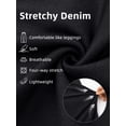 thumbnail image 6 of Sundazz Womens Wide Leg Jeans Fleece Stretchy High Waisted Jeans Baggy Soft Denim Pants with Pockts, 6 of 9