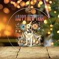 thumbnail image 3 of Happy New Year with Labrador Retriever Fireworks Holiday Xmas Winter 2025 Acrylic Round Ornament Lab Dog Lover Gifts Home Tree Decor - 00025, 3 of 4