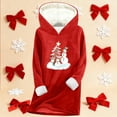 thumbnail image 6 of Craaazy Women's Sherpa Lined Hoodies Fleece Warm Christmas Sweatshirt Thickened Winter Pullover Thermal Tops Gifts, 6 of 6
