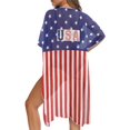 thumbnail image 5 of HELLHERO High Quality Fabrics Bathing Suit Cover Up for Beach Breathable Free Size Long Kimono Swimsuit Cover Up USA American Flag Pattern, 5 of 6