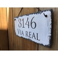 thumbnail image 3 of Beautifully Handcrafted and Customizable Slate Home Address Plaque (12"x6", 12"x8", 16"x10" or 18"x8”) Improve the curb appeal of your property with this bespoke house sign., 3 of 6