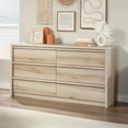 thumbnail image 2 of Bowery Hill 6-Drawer Mid-Century Engineered Wood Dresser in Maple, 2 of 8
