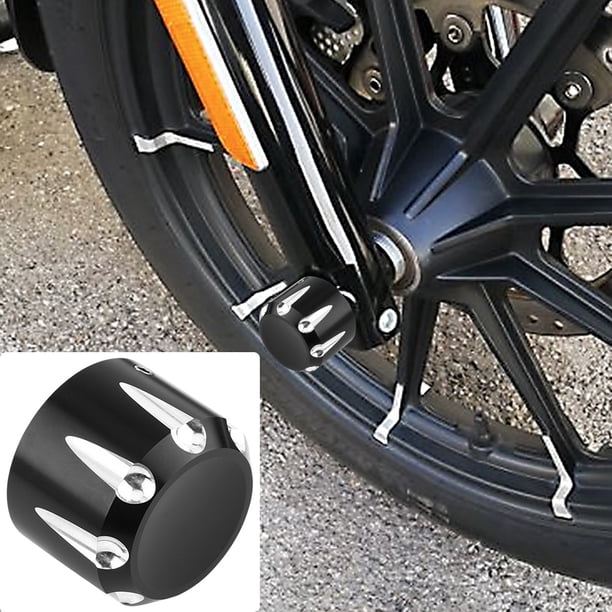 Tapa de cubierta de perno de aluminio CNC de calidad para eje delantero de motocicleta, sin decoloración, resistencia a altas temperaturas, accesorios de motocicleta, decoración de motocicleta(Negro) EOTVIA NO