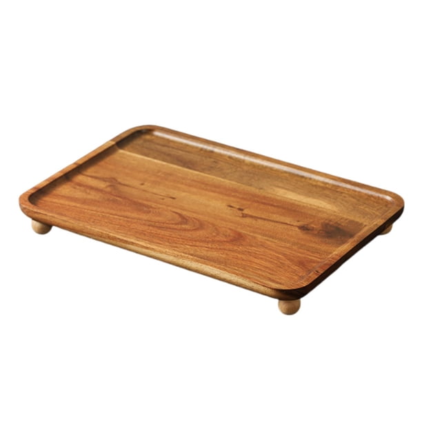 Mini elevador de madera, soporte de pie de madera, bandeja rústica de madera para cocina casera 30CMX20CMX3.5cm