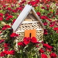 thumbnail image 4 of FUNPENY Wooden Insect House Insect Hotel Shelter with Brush for Butterflies Bees and Ladybugs (LARGE), 4 of 8