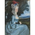 thumbnail image 2 of Edwin Austin Abbey 14x18 Gold Ornate Wood Frame and Double Matted Museum Art Print Titled - Study for Aunt Pedigree, from Oliver Goldsmith's She Stoops To&nbsp;Conquer, 2 of 4