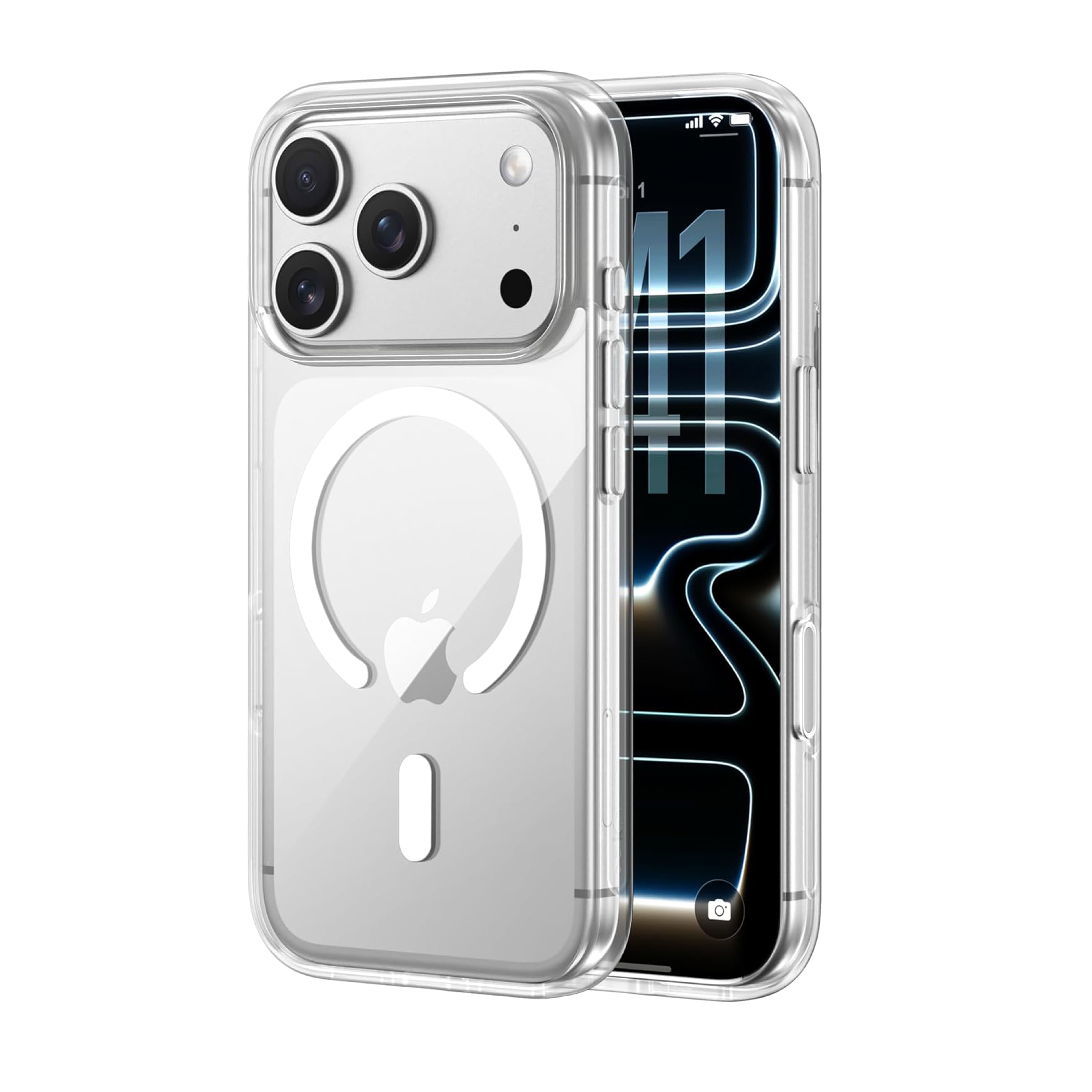 Onn iPhone 17 Pro Max MagSafe Compatible Durable Silicone Phone Case, Slim & Lightweight Profile, 6 ft./1.8 m Premium Drop Protection