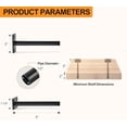 thumbnail image 4 of 8 Pcs 5" Black Steel Floating Shelf Bracket Blind Shelf Supports - Hidden Brackets for Floating Wood Shelves - Concealed Blind Shelf Support – Screws and Wall Plugs Included, 4 of 8