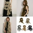 thumbnail image 2 of Wool Neck Scarf Distressed Scarf Neck Wrap for Stylish Warmth Neckcover, 2 of 19