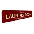 thumbnail image 3 of Wash Dry Fold Repeat Novelty Sign, Metal Wall Decor - 4x18 inches, 3 of 4