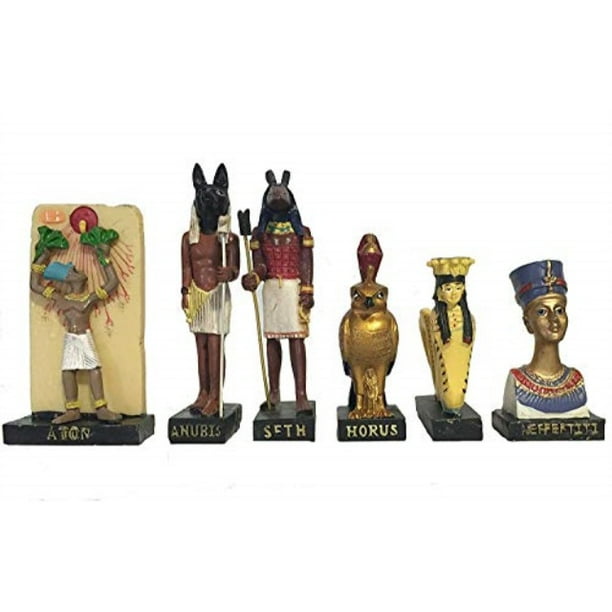 ancient egypt egyptian god 11 figurines set resin statue size 5" high