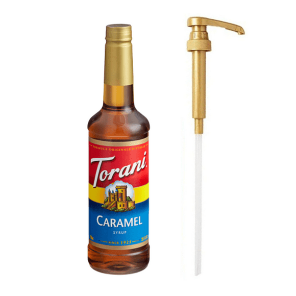 Torani Caramel Flavoring Syrup Plastic 750 mL Bonus Squeeze Pump
