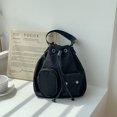 thumbnail image 1 of Bolso de nailon con cordón para debajo del brazo, estilo coreano, diseño de nicho de alta gama, bolso de cubo portátil, bolso cruzado de tela Oxford de gran capacidad, 1 of 6
