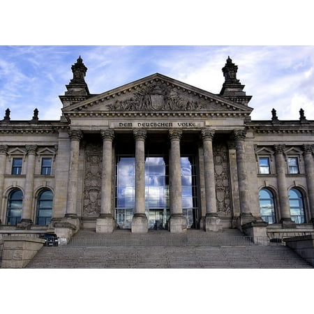 Canvas Print Columns Architecture Berlin Building Facade Stretched