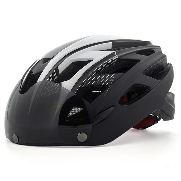 Yuarrent Casco de bicicleta de montaña para la máxima aventura Protección de seguridad ligera y portátil ajustable Ciclismo En blanco y negro Tamaño libre