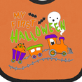 thumbnail image 4 of Inktastic My First Halloween- Train with Pumpkins, Bats, Cat,and Ghost Boys or Girls Baby Bib, 4 of 4