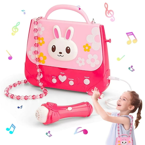 Karaoke Machine, Toddler Toys for Girls 3-6 Years, Birthday Gifts for 3 4 5 6 7 8 Years Old Girls