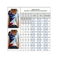 thumbnail image 2 of DYMADE Women V-neck Loose Independence Day Print Pullover T-shirt Top, 2 of 2