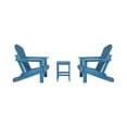 thumbnail image 4 of Polytrends  Laguna Hdpe All Weather Outdoor Patio Foldable Adirondack Chairs With Side Table (3-Piece Set) Pacific Blue, 4 of 7