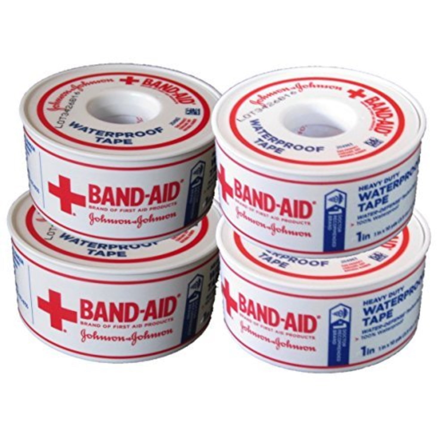 Johnson & Johnson BANDAID Waterproof Tape (4Pack) 1inch x 10 yards