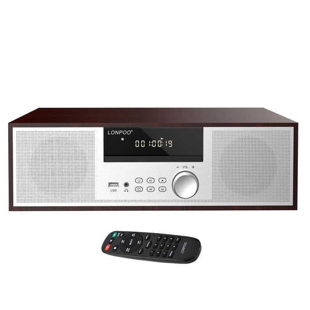 Sistema de estantería estéreo LONPOO LP-816 40 W RMS con Bluetooth Silver