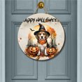 thumbnail image 2 of Happy Halloween Beagle Witches Hat Pumpkin Carving Round Wood Sign Beagles Dog Lover Gifts Idea Hanging Wall Home Decor - 02019, 2 of 5