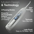 thumbnail image 6 of AquaSonic Icon Electric Water Flosser - 150ml Tank,  Cordless Rechargeable, Waterproof, Portable Oral Irrigator - Silver, 6 of 7