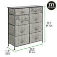 thumbnail image 3 of mDesign Tall Storage Dresser Furniture, 8 Slim Fabric Drawers, Black/Dark Gray, 3 of 8