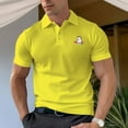 thumbnail image 5 of Rainbow Little White Horse Pattern Men's Cotton Polo Shirt, 5 of 16