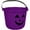 Purple, variant on PMU Halloween Jack-O-Lantern Trick or Treat Pail Bucket - Candy Gift Basket for Kids - Pumpkin Plastic Buckets with Handle - Perfect Halloween Décor - 9 Inch Orange Pkg/1
