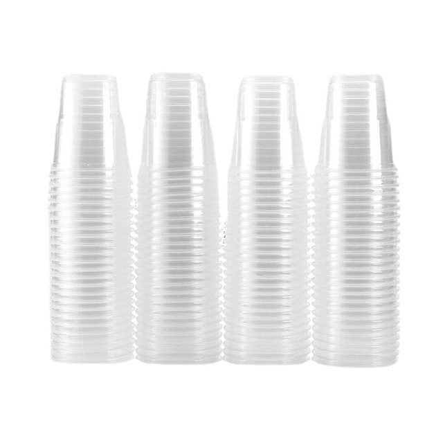 Vasos de Plástico Transparente - 14 oz. 2 Pacs - Vasos desechables rígidos - Vasos de vino de plástico - Vasos de cóctel de plástico - Vasos de plástico altos - Vasos de fiesta - Vasos de plástico de JAMW Sencillez