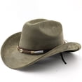 thumbnail image 1 of Western Style Cowboy Hat with Curved Brim for Outdoor Travel Riding and Everyday Casual Wear, 1 of 3