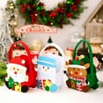 thumbnail image 4 of Christmas Gift Bags with Handles Santa Reindeer Snowman Goody Bag Thick Holiday-themed Gift Pouch for Candy Apples Toys, 4 of 7