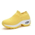 thumbnail image 7 of Large size women's air-cushion fly-knit sports shoes slip-on shoes casual shoes socks shoes, 7 of 7