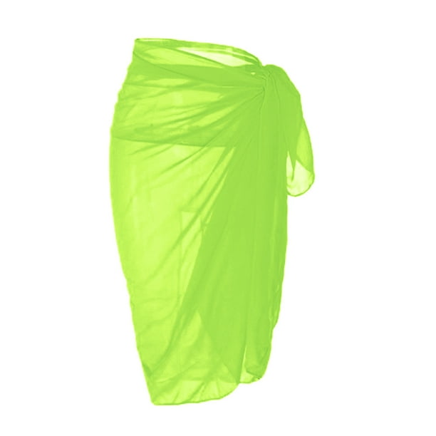 Yuarrent Pareo para mujer, traje de baño envolvente, estilo largo, accesorios de playa, ropa deportiva ligera de secado rápido, accesorio para Traje de baño verde claro Yuarrent OD017125-10