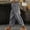 Gray, variant on Women's Cotton Linen Drawstring Jogger Pants, Pockets for Lounge and Casual Daily Wear