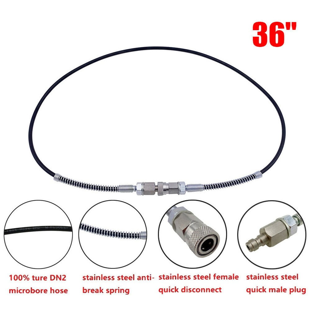 PCP Paintball Shooting Tank Fill Station Hose 4500psi 1/8" 90cm For Scuba Diving 