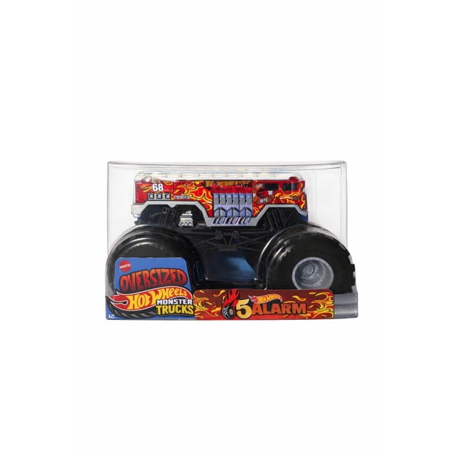 Hot Wheels Monster Trucks 5 Alarm de juguete 1:24 de metal fundido Mattel