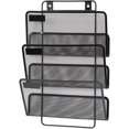 thumbnail image 1 of Merangue 3-Slot Mesh Wall File Organizer, Black, 1 of 2