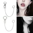 thumbnail image 6 of WINDLAND Non-Piercing Props Earrings Fake Lip Ring with Long Chain Lip Clip, 6 of 18