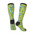 thumbnail image 4 of Fotbe Lemon1 print Women's Men's Novelty Crew Socks Cotton Socks Knee High Socks for Walking,Running,Nurses,Pregnancy, 4 of 9