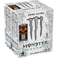 thumbnail image 3 of Monster Energy, Zero Ultra, Sugar Free Energy Drink, 4 Pack - 16 Fl Oz, 3 of 8
