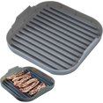 thumbnail image 1 of Bandeja de microondas Bacon, olla de coquetización de tocino para horno microondas de microondas de silicona de grado alimenticio Bandeja de tocino no bandeja de tocino con ritmos con lavavajillas, 1 of 7