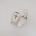 thumbnail image 5 of Necvior Fashion Metal Coffin Keychain with Intricate Details Openable Pendant Neckalce, 5 of 11