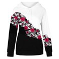 thumbnail image 4 of Gibobby Sudadera con Capucha para Mujer, Playera de Manga Larga con Capucha, Camisa para Mujer(Vino,XG), 4 of 5
