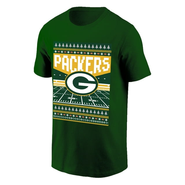 NFL Green Bay Packers Packers Holiday Design Forest-Green X-Large T-Shirt