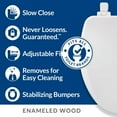 thumbnail image 2 of Mayfair Slow Close Round White Enameled Wood Toilet Seat, 2 of 5