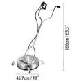 thumbnail image 3 of VEVOR 18" Pressure Washer Surface Cleaner, 4000psi 10.5GPM Stainless Steel Flat Surface Cleaner, 3 Nozzle for Patio, 3 of 10